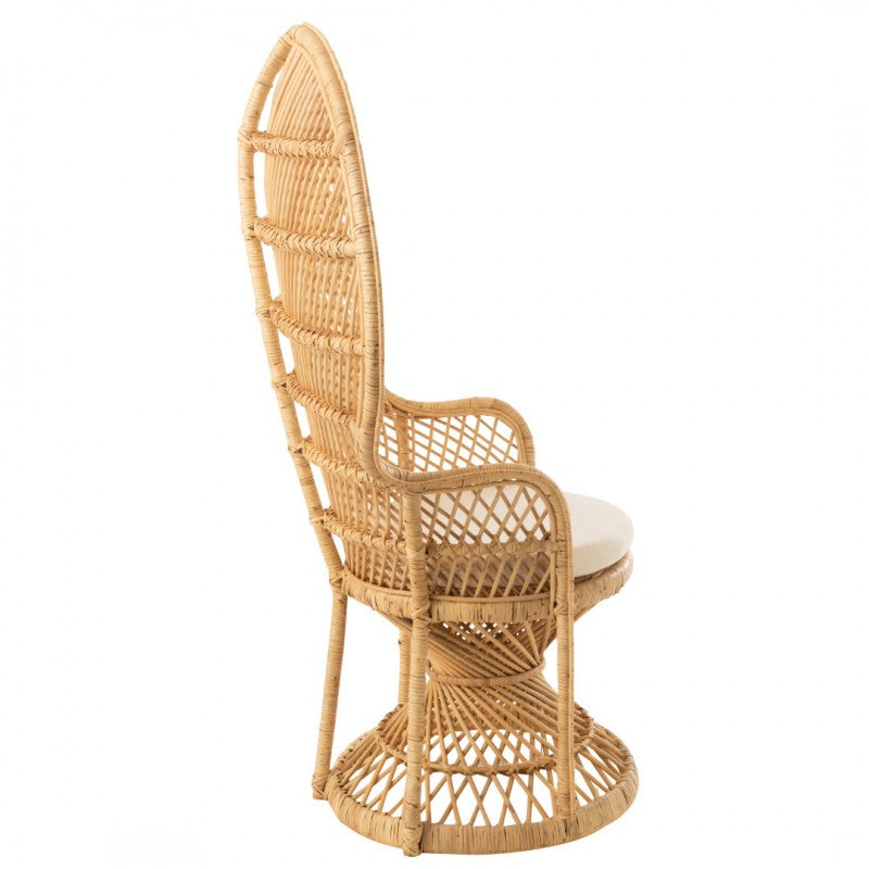 CHAIR PEACOCK CROSSED RATTAN NATURAL 133