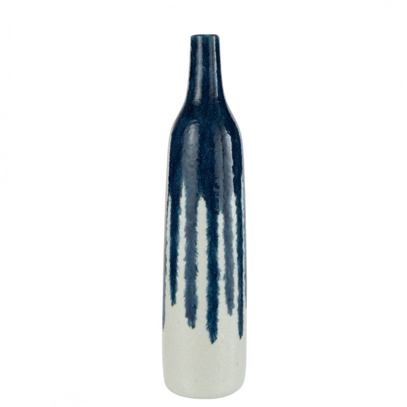 VASE CERAMIC BLUE PAINT 52