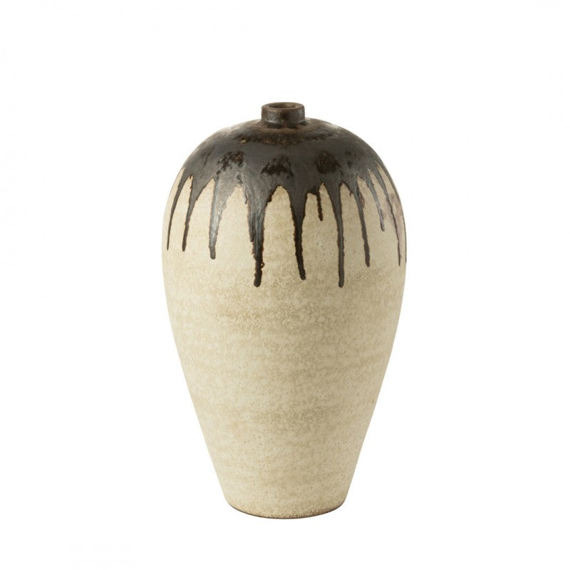 VASE CERAMIC GREEN PAINT TALL 36