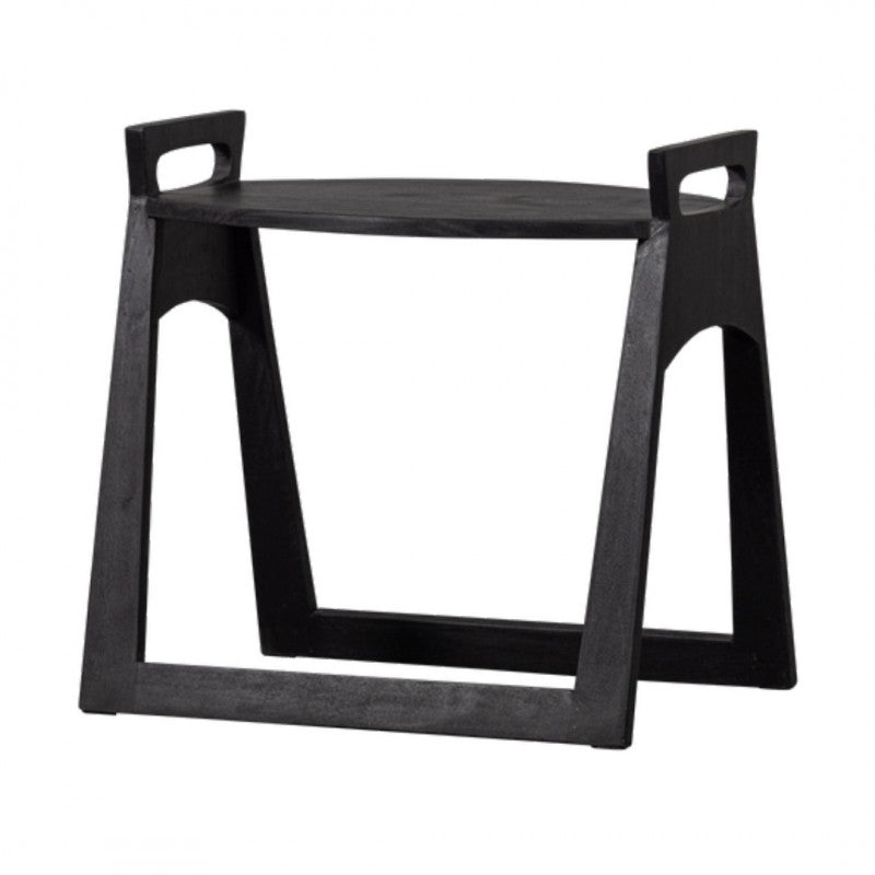 SIDE TABLE TRAY BLACK MANGO WOOD 47