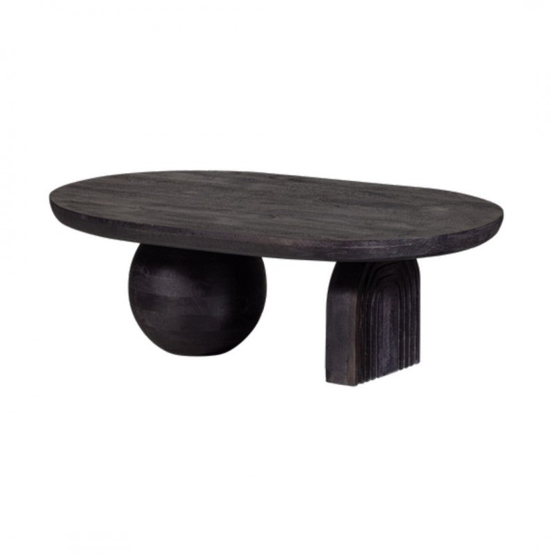 CAFE TABLE BULLET LEG BLACK MANGO WOOD