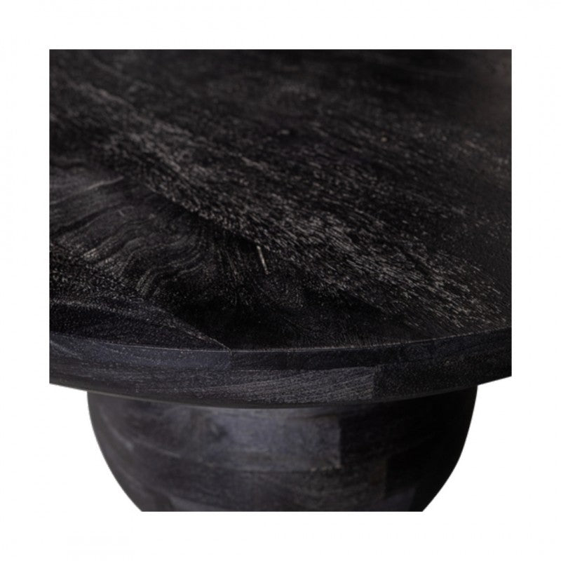 CAFE TABLE BULLET LEG BLACK MANGO WOOD