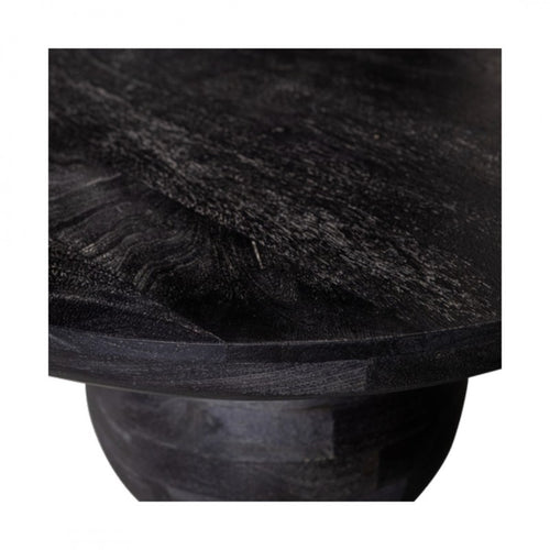 CAFE TABLE BULLET LEG BLACK MANGO WOOD