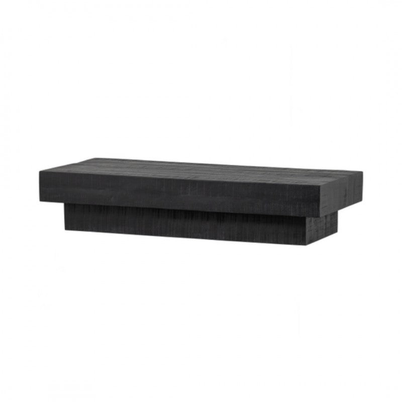 CAFE TABLE BLOCK BLACK MANGO WOOD 150