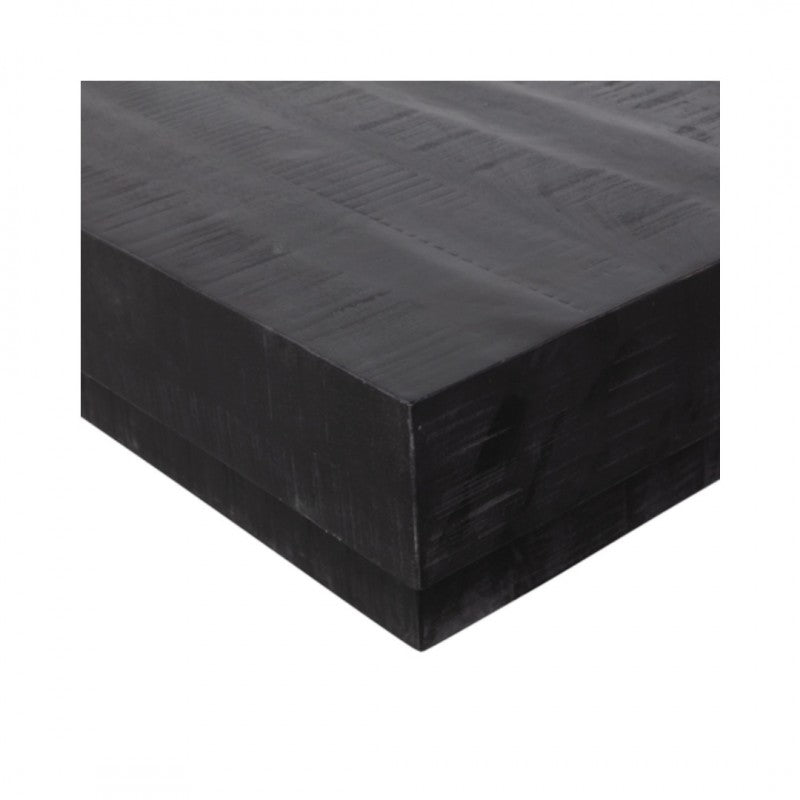 CAFE TABLE BLOCK BLACK MANGO WOOD 150