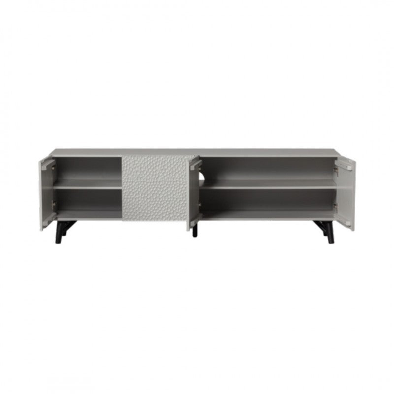 TV CABINET CARVED ASH NATURAL 185