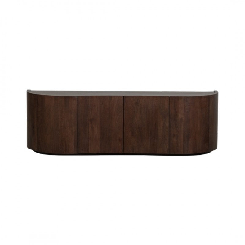 CABINET ROUNDED OFF BROWN 4 DOORS 160