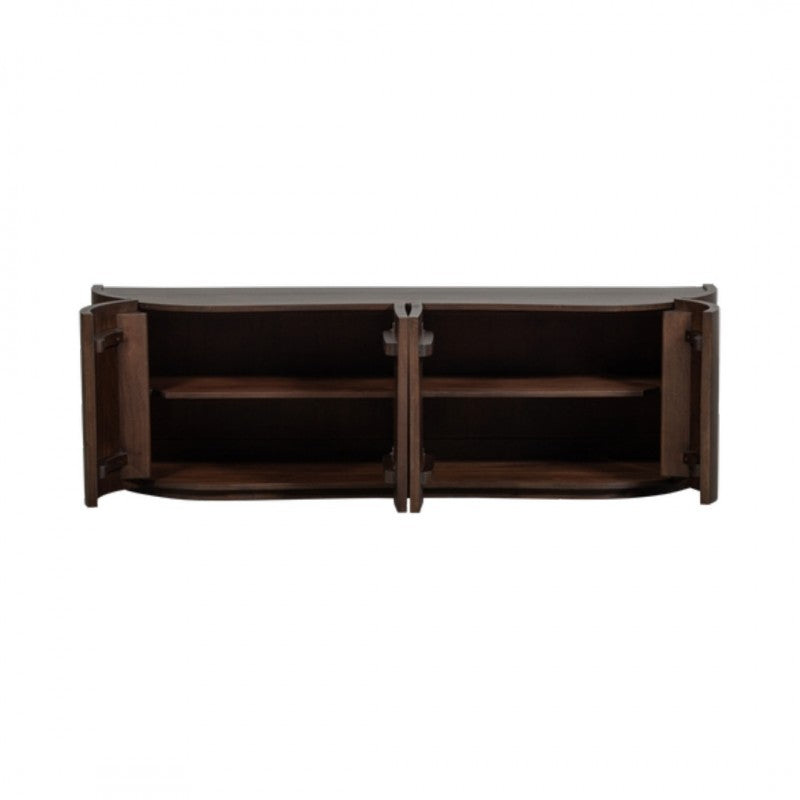 CABINET ROUNDED OFF BROWN 4 DOORS 160
