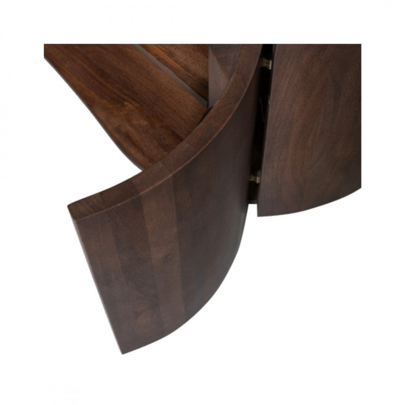 CABINET ROUNDED OFF BROWN 4 DOORS 160
