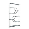 SHELF Y BLACK METAL SMOKED GLASS 215