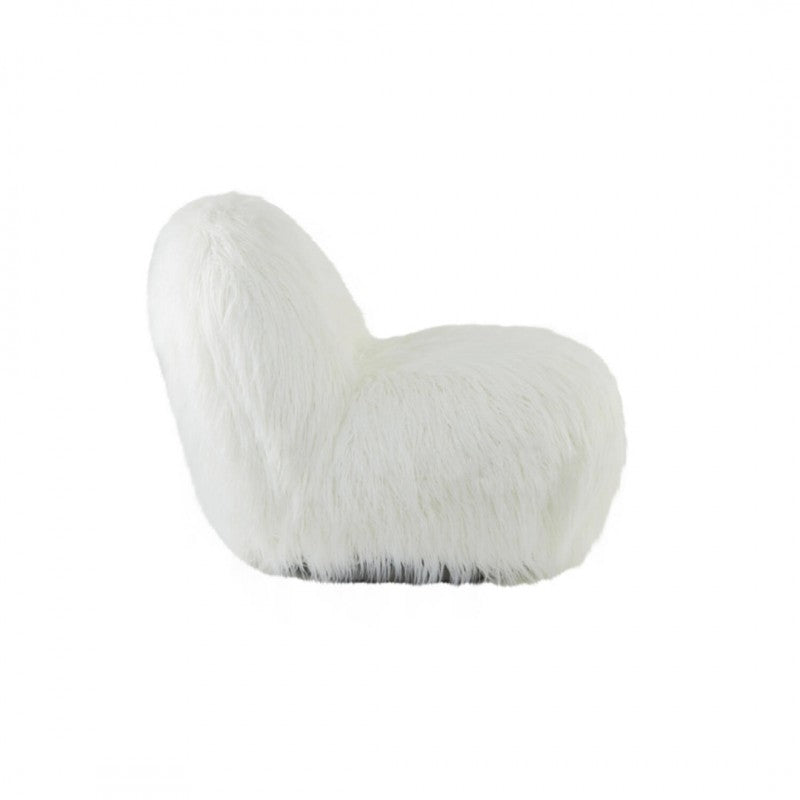 CHAIR WHITE FURRY 90