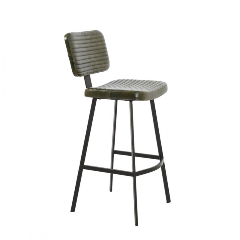 BAR CHAIR MS LEATHER GREEN