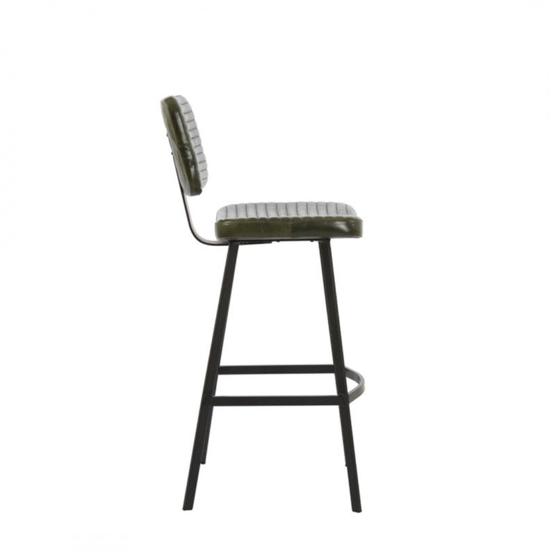 BAR CHAIR MS LEATHER GREEN