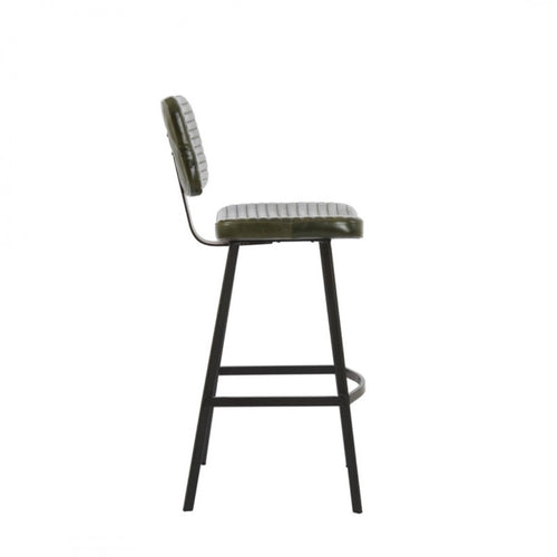 BAR CHAIR MS LEATHER GREEN