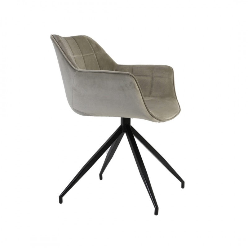 DINING CHAIR JM VELVET GREY