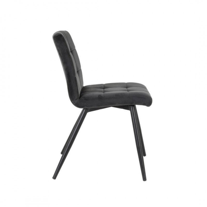 DINING CHAIR LV VELVET GRAY
