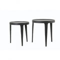 SIDE TABLE TOB SET OF 2 BLACK METAL