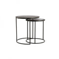 SIDE TABLE TLC SET OF 2 RAW ANTIQUE