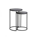 SIDE TABLE TLC SET OF 2 ANTIQUE BLACK