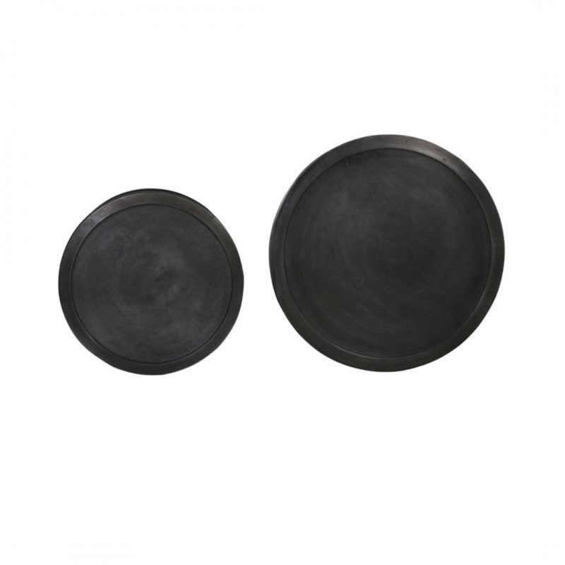 SIDE TABLE TLC SET OF 2 ANTIQUE BLACK