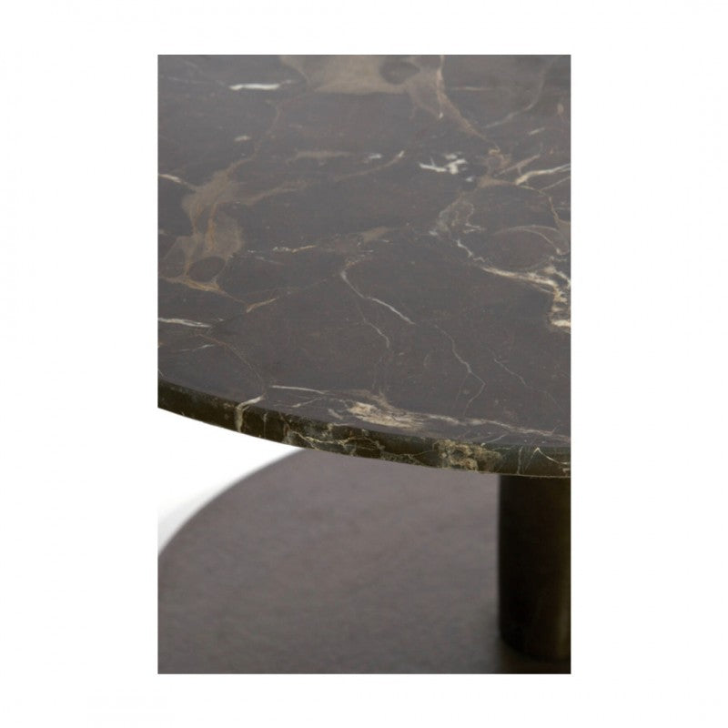 SIDE TABLE PZ MARBLE BROWN 50