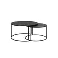 CAFE TABLE RNG METAL TEX TOP ANTIQUE BLACK SET OF 2