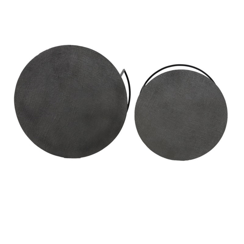 CAFE TABLE RNG METAL TEX TOP ANTIQUE BLACK SET OF 2
