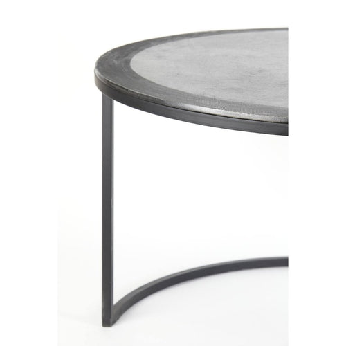 CAFE TABLE TLC METAL ANTIQUE BLACK SET OF 2