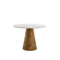 DINING TABLE LYD WHITE MARBLE BRONZE LEG 100