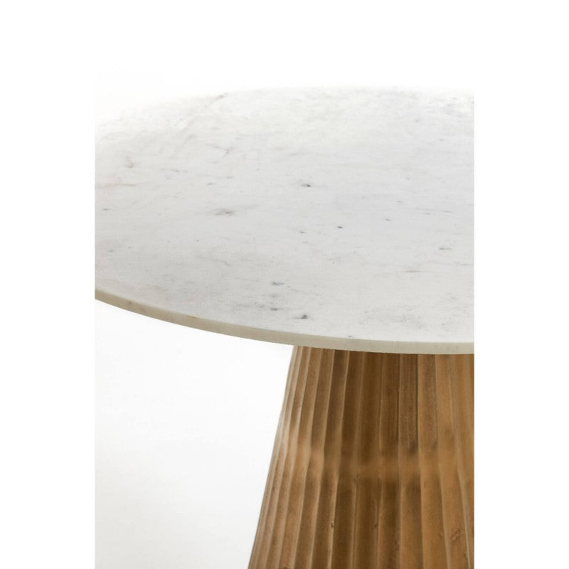 DINING TABLE LYD WHITE MARBLE BRONZE LEG 100