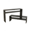 CONSOLE SHELF SET RECYLED TEAK BLACK 130