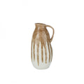 VASE PAINT CER BEIGE LIGHT BROWN 37