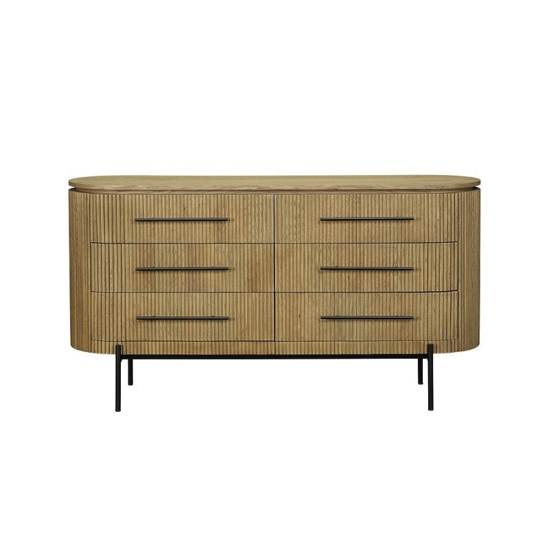 CHEST OF 6 DRAWERS BEIGE OAK 160