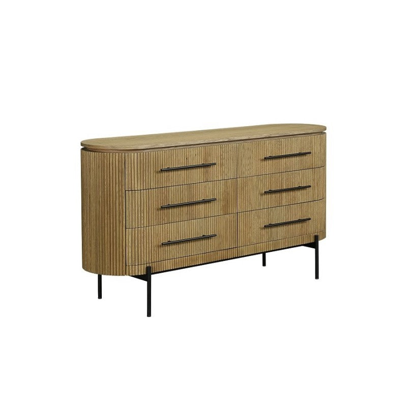 CHEST OF 6 DRAWERS BEIGE OAK 160