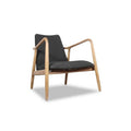 ARMCHAIR CARACAS TEAK BLACK FABRIC