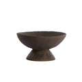 DISH ON BASE LOW DARK BROWN 25