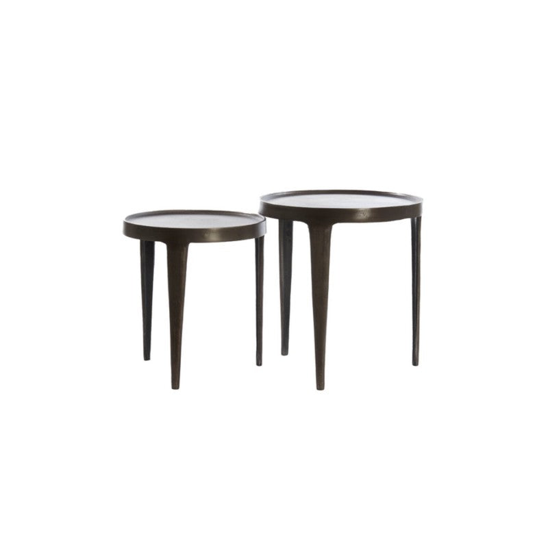 SIDE TABLE BIAS DARK BRONZE SET OF 2