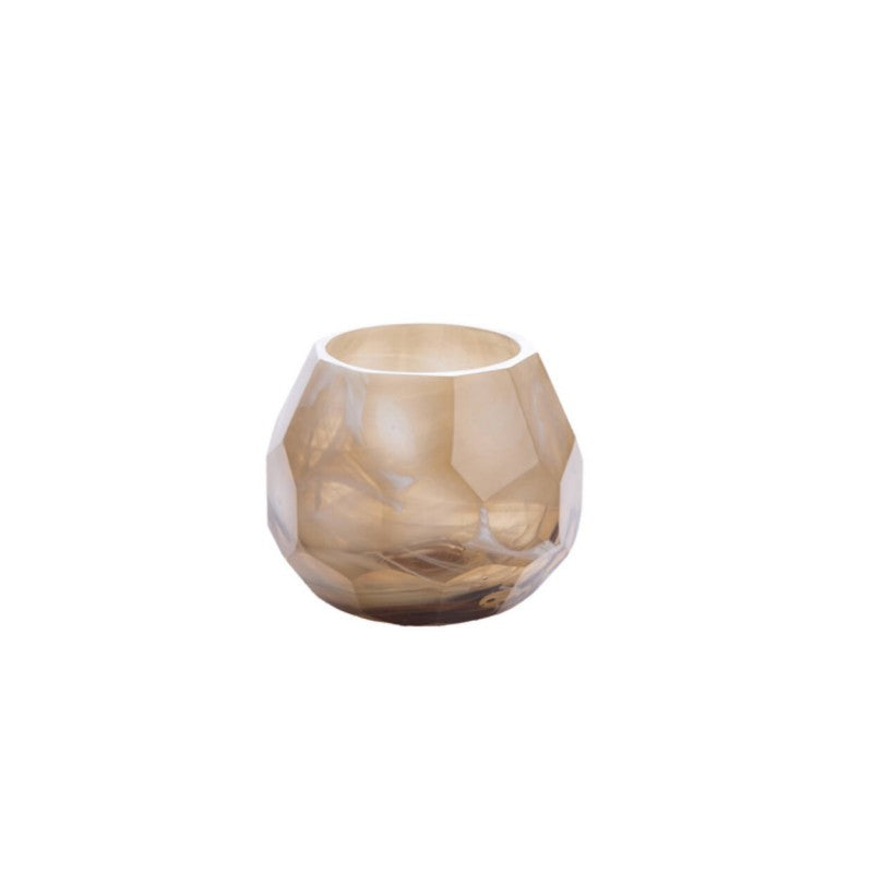 TEALIGHT LIZA GLASS SAND CREAM