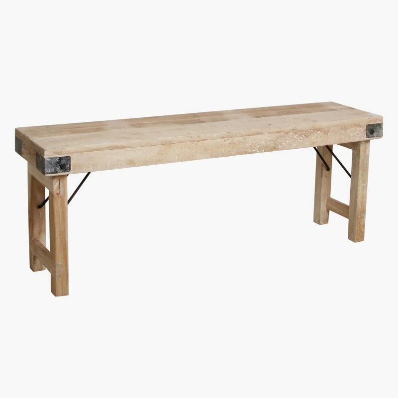 WHITEWASH FOLDING BENCH 120