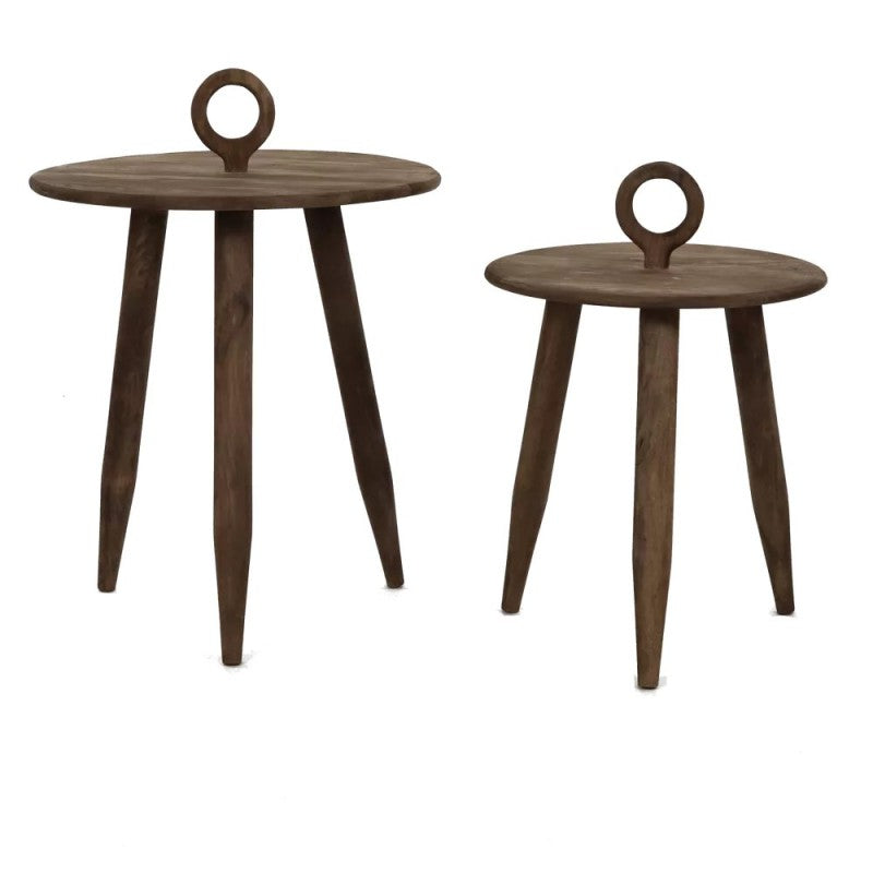 CAFE TABLE DUO SET OF 2 MANGO WOOD