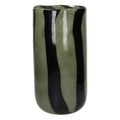 VASE NES GLASS GREEN BLACK