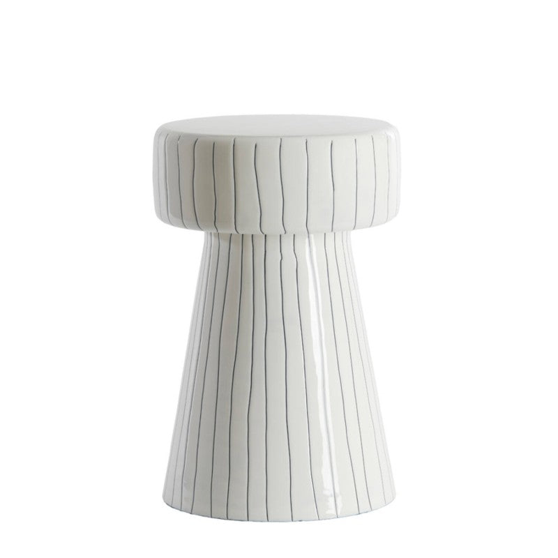 SIDE TABLE WAD SHINY WHITE BLACK