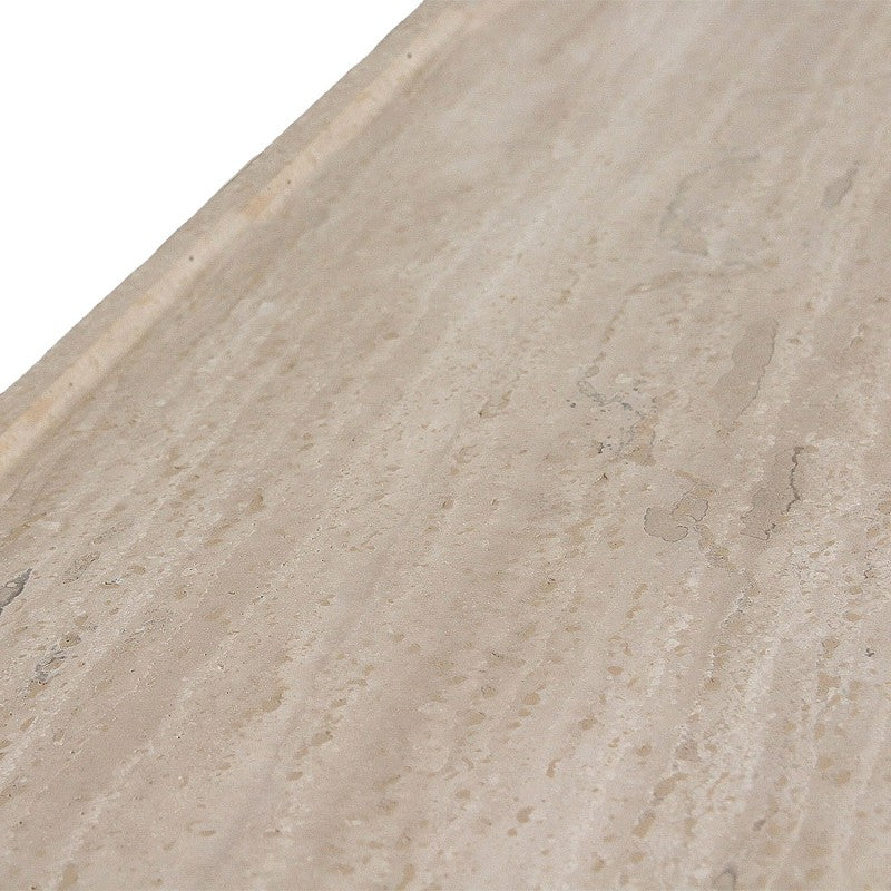 TRAVERTIN CAFE TABLE OVAL CENTRAL LEG NATURAL 140