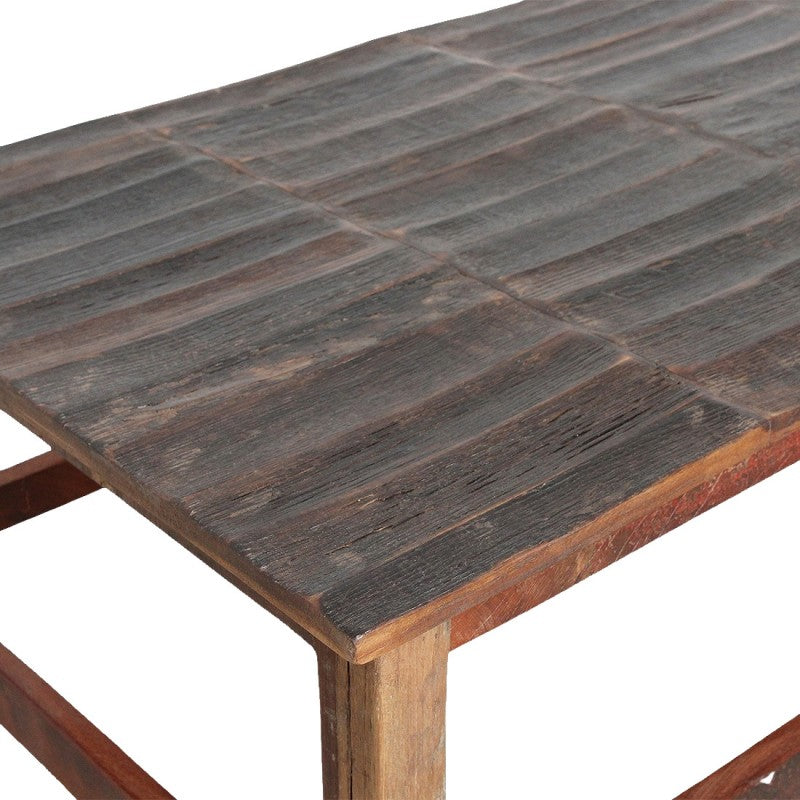 CAFE TABLE RECYCLED WOOD BARREL 120