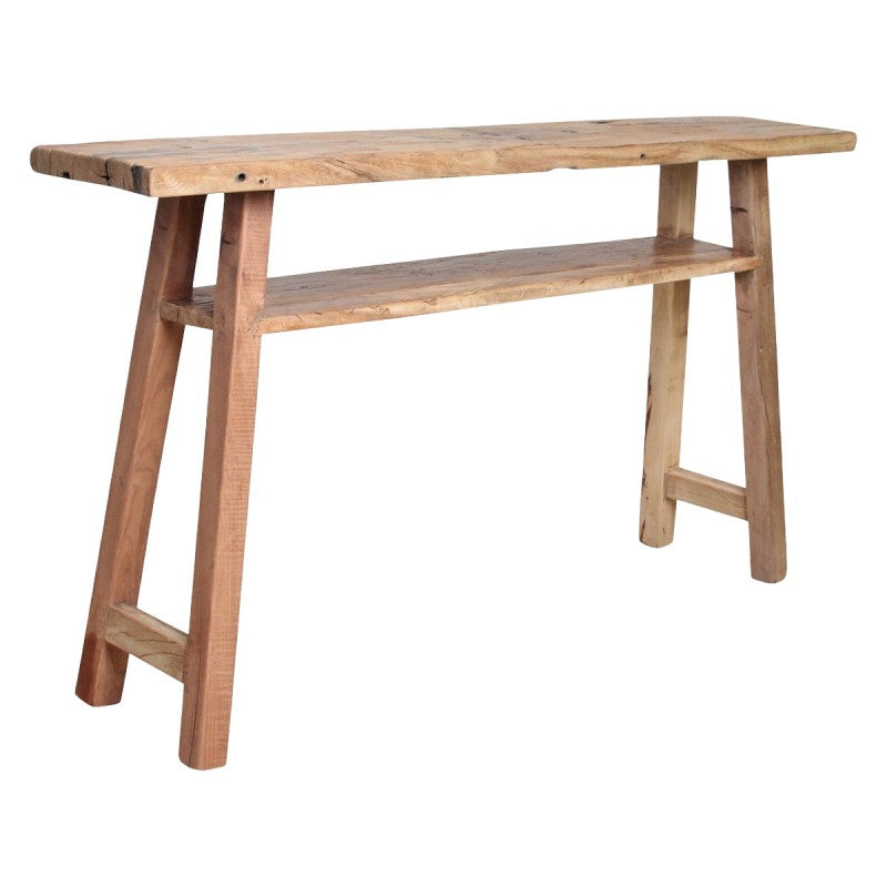 FARMWOOD CONSOL TABLE WITH SHELF 140