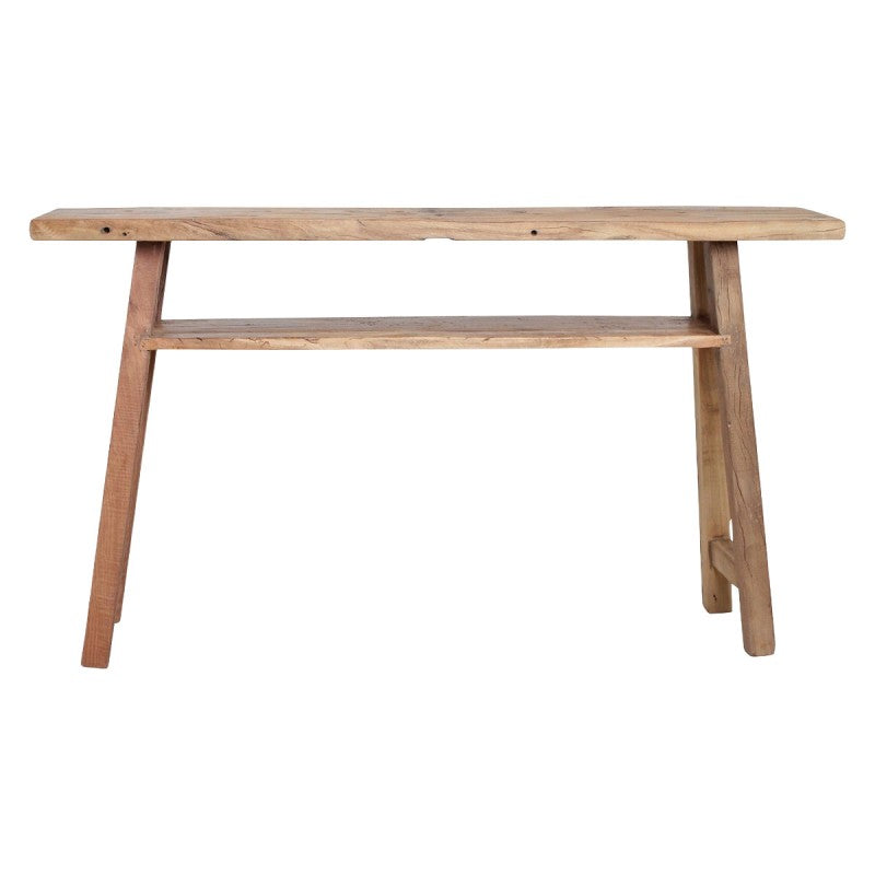 FARMWOOD CONSOL TABLE WITH SHELF 140