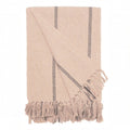 BEDSPREAD STRIPE BIG NATURAL BLACK