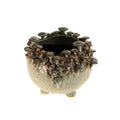GREY VASE MUSH STONEWARE