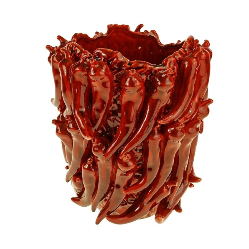 VASE RED PAPRIKA STONEWARE