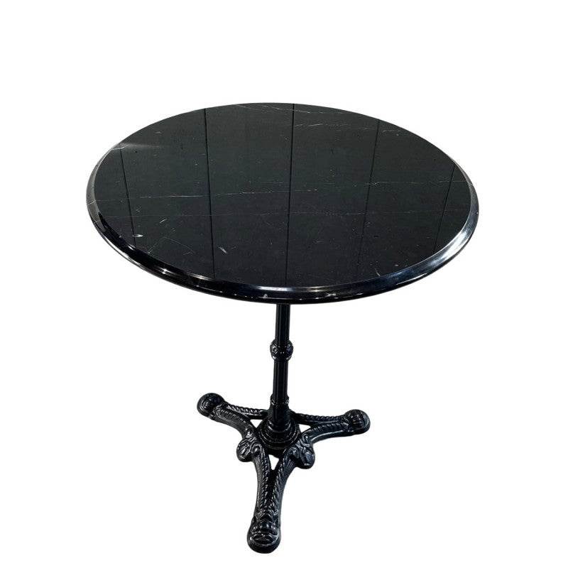 TABLE BISTRO ROUND MARBLE BLACK